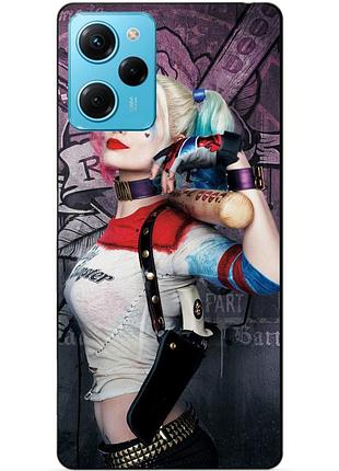 Силиконовый чехол бампер для xiaomi redmi note 12 pro speed edition с рисунком харли квинн