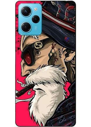 Силиконовый чехол бампер для xiaomi redmi note 12 pro speed edition с рисунком дед хипстер