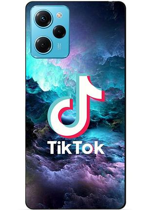 Силіконовий чохол бампер для xiaomi redmi note 12 pro speed edition з малюнком tik tok тік ток
