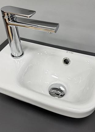 Умывальник подвесной vbi cupi r 360x220x140мм прямоугольный белый vbi-015625