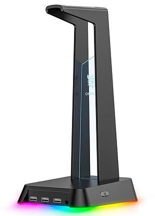 Тримач навушників onikuma rgb gaming st-2 | 3usb, aux|
