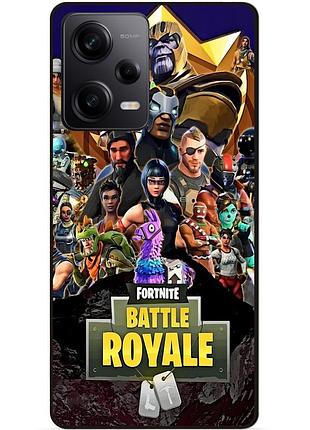 Силиконовый чехол бампер для xiaomi redmi note 12 pro 5g с рисунком фортнайт fortnite