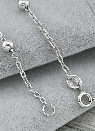 Серебряное колье «шарики» акш2-50 ширина 1,5 мм длина 55