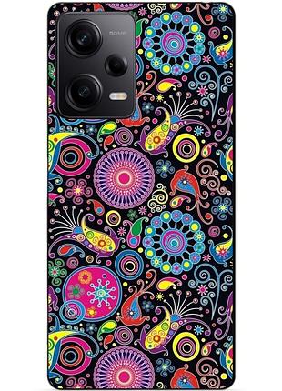 Силиконовый чехол бампер для xiaomi redmi note 12 pro 5g с рисунком восточные узоры