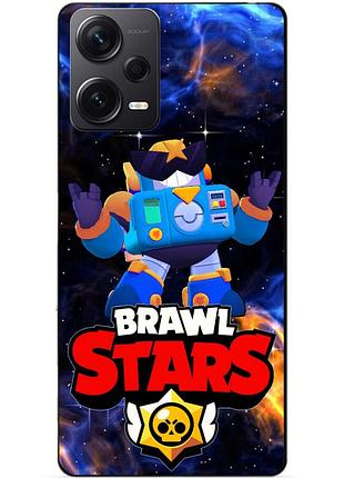Силиконовый бампер чехол для xiaomi redmi note 12 pro plus космический бравл герои вольт