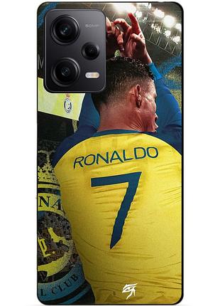 Силиконовый чехол бампер для xiaomi redmi note 12 pro 5g с рисунком ronaldo аль наср роналдо