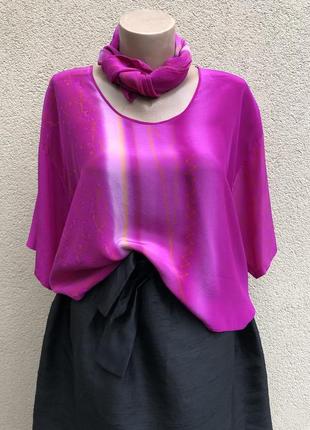Винтаж,шёлковая блуза с шарфом,эксклюзив4 фото