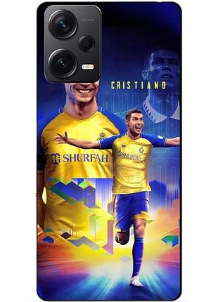 Силиконовый бампер чехол для xiaomi redmi note 12 pro plus с рисунком роналдо аль-наср ronaldo