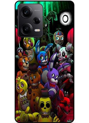 Силиконовый бампер чехол для xiaomi redmi note 12 pro 5g с рисунком freddy фредди аниматроники