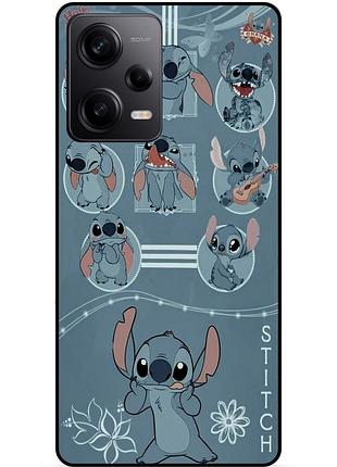 Силиконовый бампер чехол для xiaomi redmi note 12 pro 5g с картинкой стич stitch