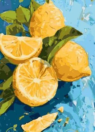Картина по номерам "лимонное наслаждение" 40*50 см