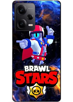 Силиконовый чехол бампер для xiaomi redmi note 12 pro 5g с героем космический бравл стью