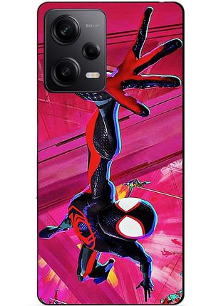 Силиконовый чехол бампер для xiaomi redmi note 12 pro 5g с рисунком spider man человек паук майлз моралес
