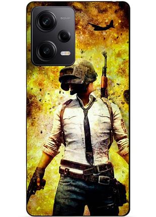 Силиконовый чехол бампер для xiaomi redmi note 12 pro 5g с рисунком пабг puвg