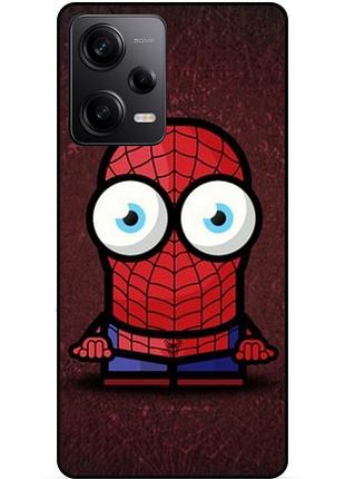 Силиконовый бампер чехол для xiaomi redmi note 12 pro 5g с рисунком миньон человек паук spider man