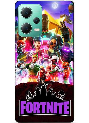 Силиконовый чехол бампер для xiaomi redmi note 12 5g с рисунком fortnite фортнайт