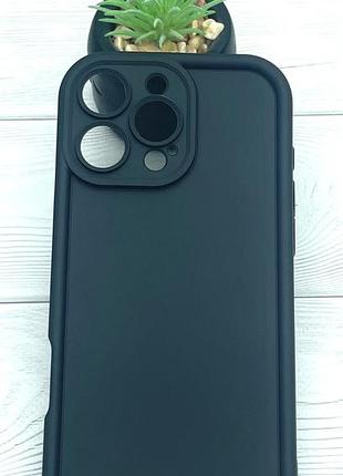 Уценка !!!! чехол shock case для apple iphone 16 pro max бампер силиконовый цвет черный (уценка)