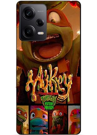 Силиконовый чехол бампер для xiaomi redmi note 12 pro 5g с рисунком майки mikey черепашки ниндзя