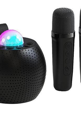 Караоке-система z1 с bluetooth колонкой и 2 беспроводными микрофонами для дома и вечеринок