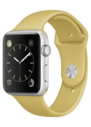 Ремешок для apple watch 42/44/45/46/49 mm sport band yellow gold желтый золотой m/l