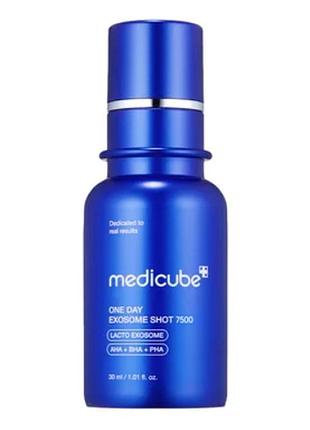 Сыворотка с экзосомами и спикулами для сужения пор medicube one day exosome shot pore ampoule 7500 30 мл