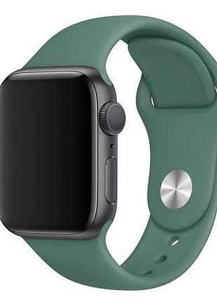 ​ремінець для apple watch 42/44/45/46/49 mm sport band pine green темно зелений s/m