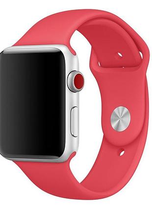Ремешок для apple watch 42/44/45/46/49 mm sport band red raspberry красный малиновый m/l