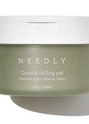 Успокаивающие пады с центеллой needly cicachid chilling pad 70 шт