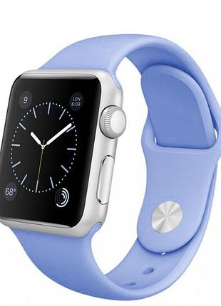 Ремешок для apple watch 42/44/45/46/49 mm sport band lilac cream голубой лиловый m/l