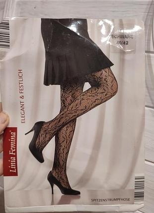 Праздничные ажурные колготки m-ка бренда linia femina,