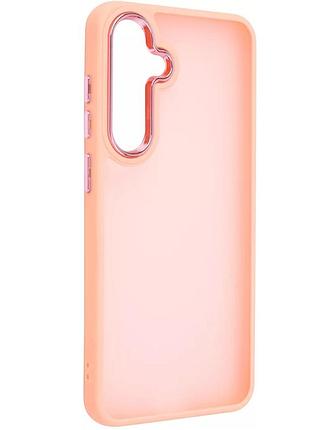Чехол fiji lens для samsung galaxy s24 (s921) бампер матовый с защитой блока камер pink