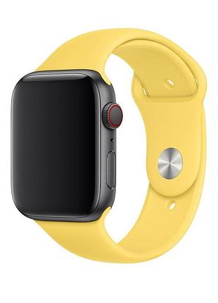 Ремешок для apple watch 42/44/45/46/49 mm sport band canary yellow желтый s/m