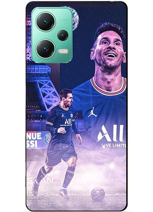 Силиконовый чехол бампер для xiaomi redmi note 12 5g с рисунком messi psg месси