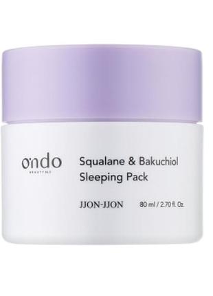 Нічна маска зі скваланом і бакучіолом ondo beauty 36.5 squalane & bakuchiol sleeping pack 80 мл