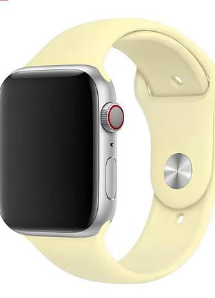 Ремешок для apple watch 42/44/45/46/49 mm sport band mellow yellow желтый m/l