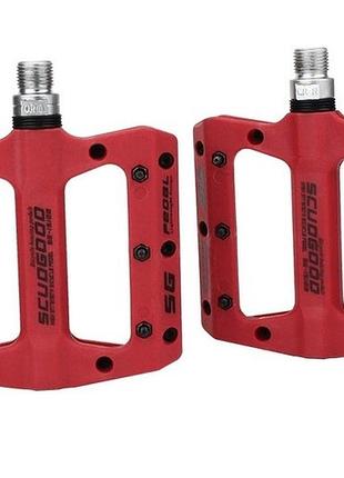 Педали scudgood bc-pd201 cnc, промы, красный (ped-151)