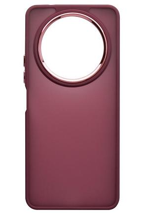 Чохол fiji lens для xiaomi redmi 14c бампер матовий з захистом блока камер wine red