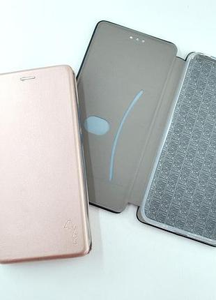 Чохол книжка для телефону xiaomi redmi note 9pro/9pro max/9s orig на магніті з функцією підставки і кишенею для карток rose gold