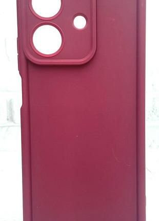 Уценка !!!! чехол shock case для телефона realme c61(rmx3939, rmx3930) бампер силиконовый бордовый (уценка)