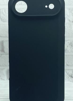 Уценка !!!! чехол silicone case box для apple iphone air бампер soft touch с микрофиброй черный (без лого)(уценка)
