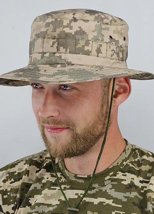 Панама всу, панама тактическая военная камуфляжная, камуфляж пиксель всу кепка 58