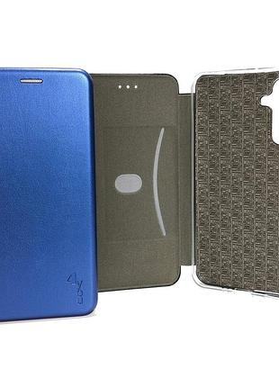 Чехол книжка для телефона samsung a56 orig на магните с функцией подставки и карманом для карт blue 4you