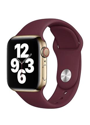 ​ремінець для apple watch 42/44/45/46/49 mm sport band marsala plum бордовий s/m