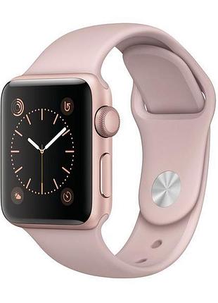 Ремешок для apple watch 42/44/45/46/49 mm sport band pink sand нежно розовый бежевый s/m