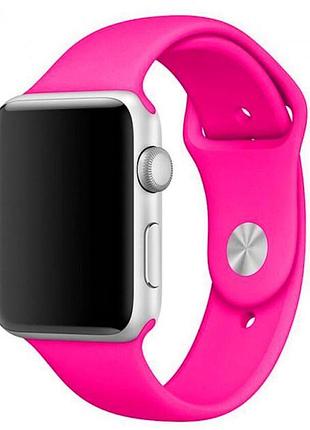 Ремешок для apple watch 42/44/45/46/49 mm sport band barbie pink ярко розовый m/l