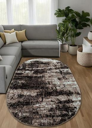 Ковер овальный 2.0 х 3.0 м бежево-коричневый espresso beige / d.brown 02618a