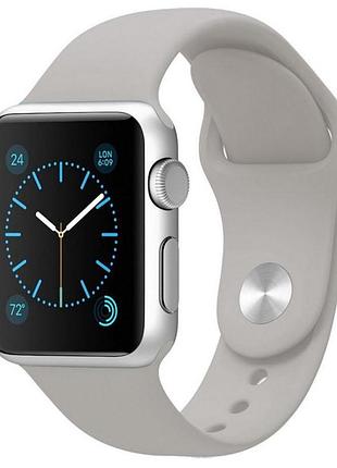Ремешок для apple watch 42/44/45/46/49 mm sport band stone светло серый s/m