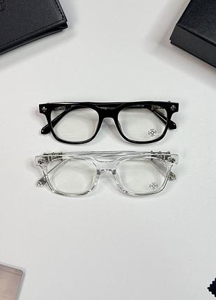 Очки с оправой chrome hearts защита от синего света очки хром хартс черный и белый цвет унисекс