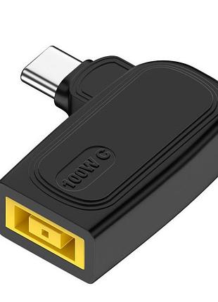 Адаптер із dc 11.0×4.5 square lenovo на type-c 100w e-marke перехідник перетворювач живлення для заряджання ноутбука від повербанк
