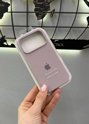 Silicone case чохол з мікрофіброю для iphone 17 pro,чохол-бамбер для айфон 17 про (колір:lavender)